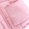 thumbnail image 6 of ATOGUTA Boys Puffer Winter Vest Long Sleeve Parka Lightweight Warm Puffer Outwear with Pocket Size 0-8, Pink, 6 of 6