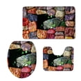 thumbnail image 1 of CHAPLLE Jinse-floral597 3 Piece Bathroom Rugs Set Bath Rug Contour Mat and Toilet Lid Cover, 1 of 2