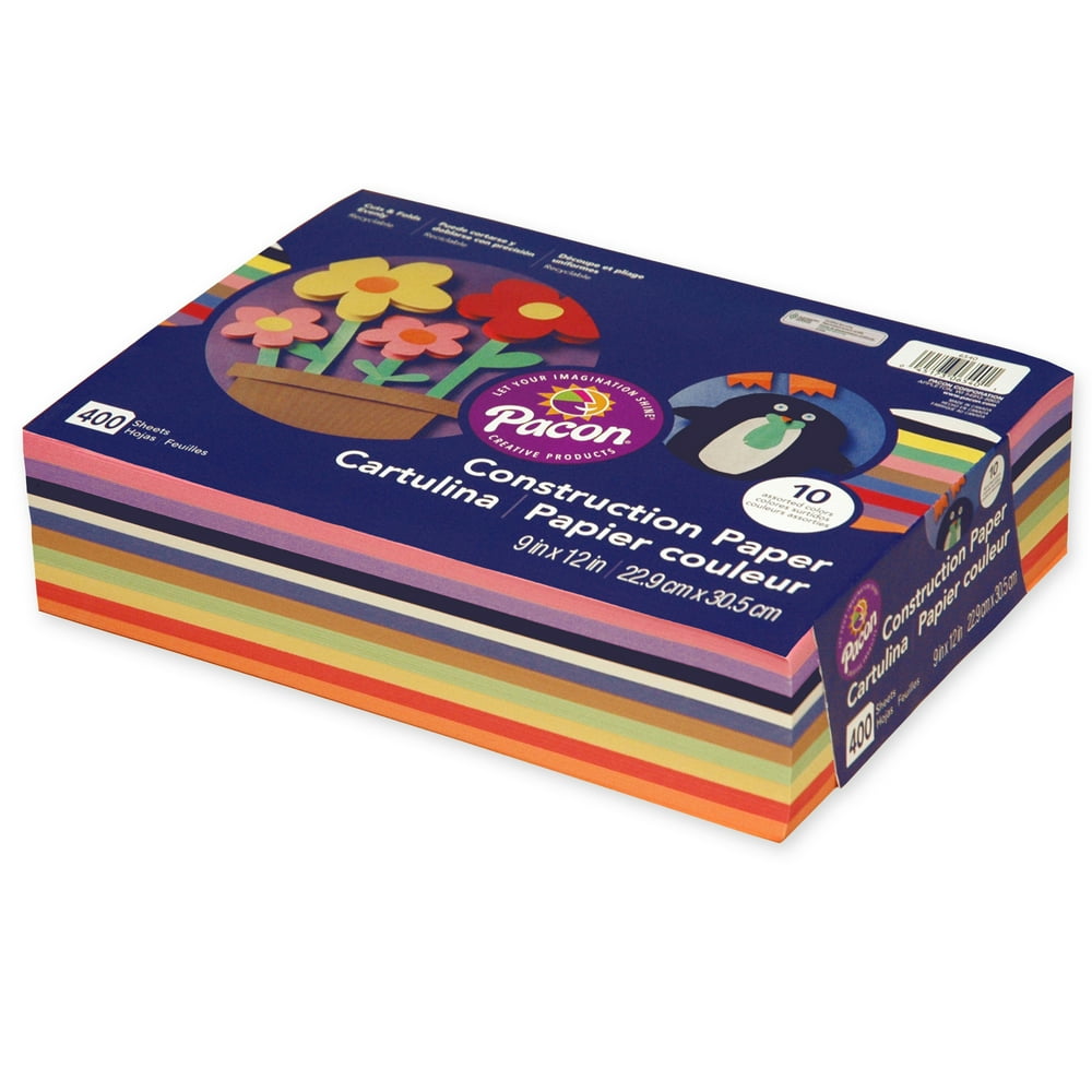 Product of Pacon 10 Assorted Color Construction Paper Pack, 400 Sheets