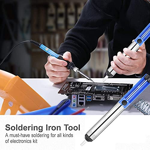 Soldering iron kit with digital multimeter deals