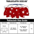 thumbnail image 2 of Patriotic Tablecloth Round 60 Inch Rustic 4th of July Memorial Day Table Cloth Washable Independence Day American Flag Decor Table Cover for Dining Kitchen Holiday Party Picnic Outdoor Home Decor, 2 of 6