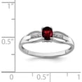 thumbnail image 3 of Sterling Silver Rhod-Plated Diamond Garnet Ring (Size 7) Made In Thailand qr7064jan-7, 3 of 5