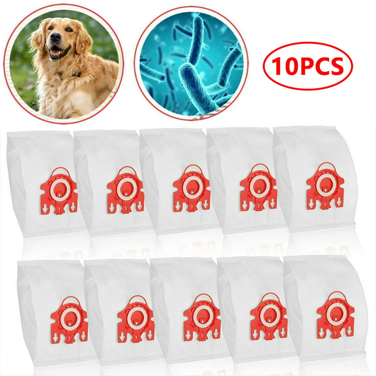 10 PCS Replacement Compatible AirClean 3D Efficiency Dust Bag for Miele  FJM,CompactC2,S241-256i,S290,S300i,S578,S700,S4,S6,Series Canister Vacuum