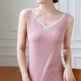 thumbnail image 4 of ZyeKqe Womens Lace Lightfleece Line Tops Casual V Neck Pajamas Vest Soft Comfy Sleepwear Loungewear, 4 of 6