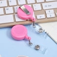 thumbnail image 4 of 2 Pack Badge Reel with Belt Clip, Badge Holder Retractable Clip, Retractable for Teachers, Students, Office Workers (Pink), 4 of 6