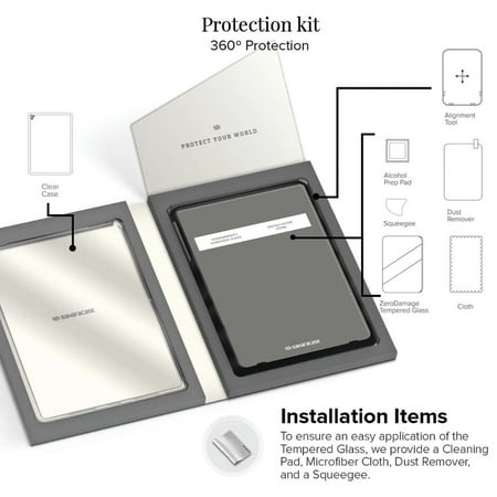 SaharaCase - Clear Case with Glass Screen Protector for Apple® iPad® Pro 10.5" and iPad® Air 10.5" (2019) - Clear Rose Gold