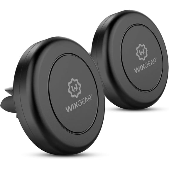Magnetic Phone Holder for Car, [2 Pack] Universal Air Vent Magnetic Phone Mount for Car, Car Phone Holder Mount for Cell Phones and Mini Tablets with 4 Metal Plates