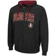 thumbnail image 2 of Men's Colosseum Black Florida State Seminoles Big & Tall Full-Zip Hoodie, 2 of 3