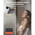 thumbnail image 6 of Dranite 12 Inch Thermostatic Ceiling Mount Rainfall Shower System with 6 Inch Wall Head and 2-in-1 Handheld Spray, 6 of 6