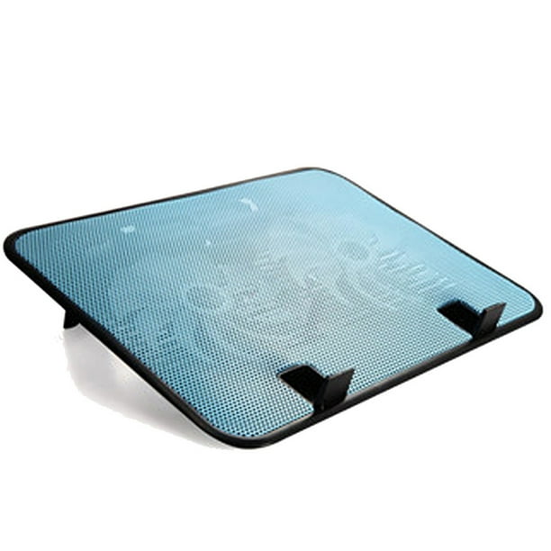 Enfriador de portátil de 14 pulgadas 5v Ventilador dual USB Almohadilla de enfriamiento para portátil externo Soporte delgado Ventilador de panel de metal silencioso de alta velocidad Vogacara DN1402-01
