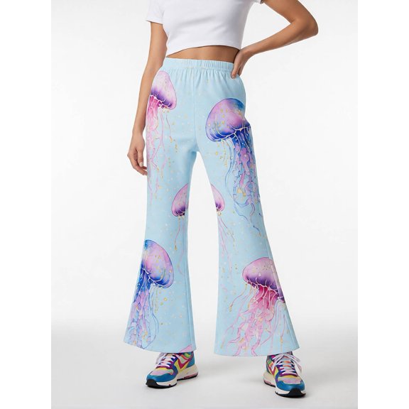 Girls Comfy-Fit Pants High-Waisted Flared Flare Leggings Sophisticated Trousers for Little Girls Age 3-10