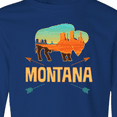 thumbnail image 4 of Inktastic Montana Gift Buffalo Silhouette Long Sleeve Youth T-Shirt, 4 of 5