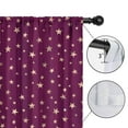 thumbnail image 4 of Blackout Kids Curtains,Purple Christmas Star Pattern Childrens Insulated Curtains Set Of 2,Bedroom Essentials,Toddler Room Decor 42"x54", 4 of 5