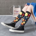 thumbnail image 3 of Lsque Colorful Astronomy Printed Crew Socks Men's Women's LightWeight Thin Casual Calf Socks ,Knee High Socks,Cotton Socks, 3 of 9