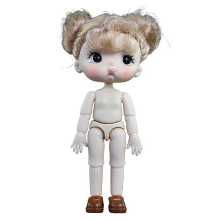 Kawaii Exquisite 3D Eyes Toys Accessories Cute Expression Face OB11 Body Doll Removable Joint Girl Dolls Movable Joints Doll Expression Girl Nude BJD Semi-finished Toys Nude Body Doll F