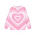 thumbnail image 6 of Fall Loose Tops for Girl Heart Printed Color Contrast Long Sleeve Crew Neck Fashion Casual Pullover Top for Daily Wear Multicolor 07 9-10 Years, 6 of 7