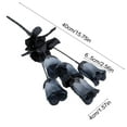 thumbnail image 3 of Twfbrm Artificial Black Flowers, Halloween Decorations 5 Head Realistic Faux Silk Rose Flowers with Stems, UV Resistant Gothic Rose Bouquet Table Centerpiece for DIY Bridal Bouquets, Wedding, Party, 3 of 9