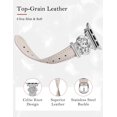 thumbnail image 3 of Wearlizer Celtic Knot Leather Band Compatible with Apple Watch Band 38/40/41/42/44/45/46/49mm Women, Slim Dressy Premium Leather Strap for iWatch Series 11 10 9 8 7 6 5 4 SE Ultra 3 2 1, 3 of 6