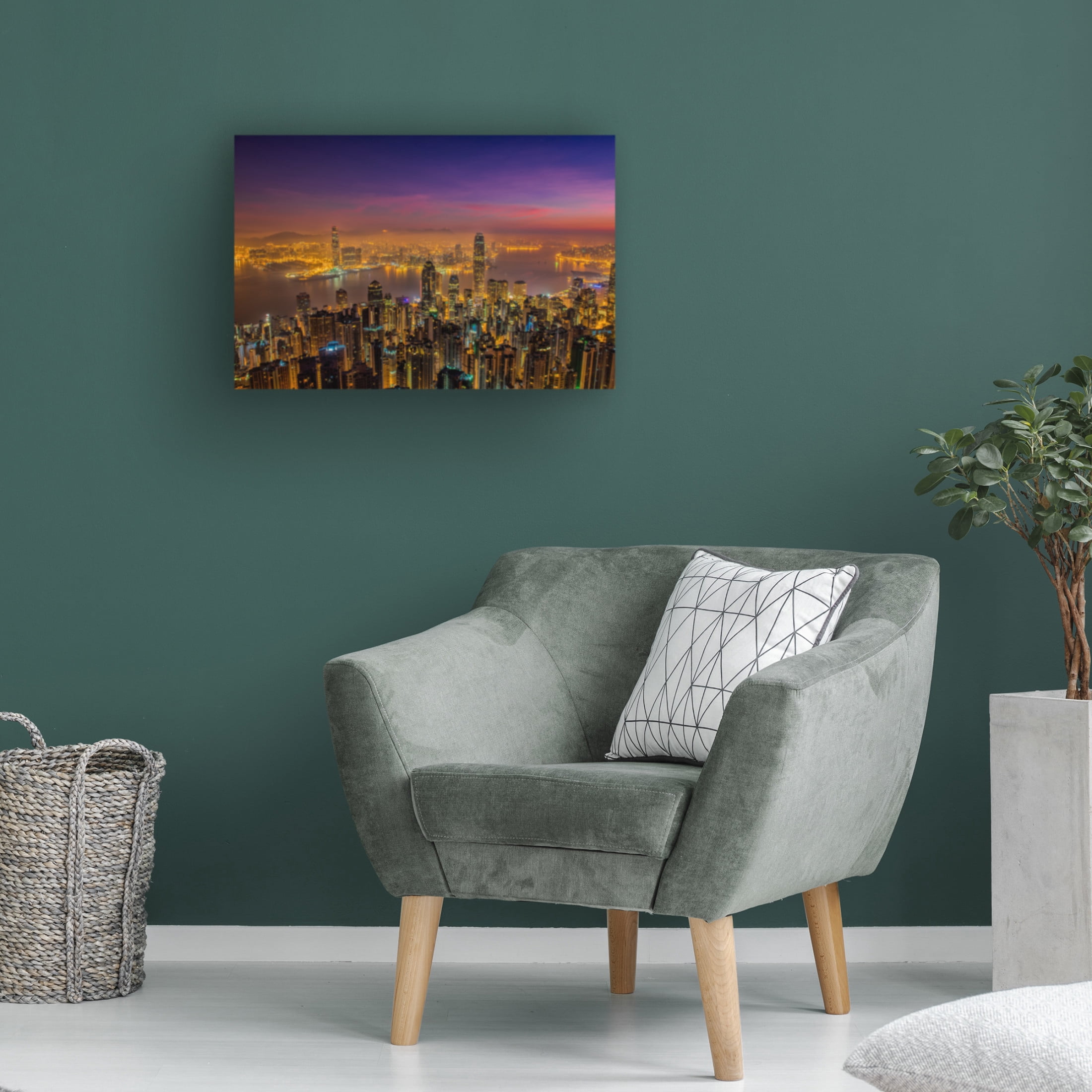 Trademark Fine Art Jay Zhu Hong Kong Sunrise Canvas Wall Art