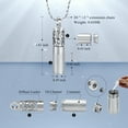 thumbnail image 2 of Cylinder Hollow Urn Necklace for Ashes Cremation Jewelry for Ashes Flower Keepsake Memorial Jewelry Hollow Vial Urn Pendant for Human Pet Ashes, 2 of 7