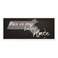 thumbnail image 1 of The Stupell Home Decor Collection This Is My Happy Place Massachusetts Wall Plaque, 1 of 4