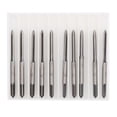 thumbnail image 1 of Ensemble de 10 Bouchons Métriques Goulots Droits Manuels Outil en Acier au Carbone Filetage M2, 1 of 11