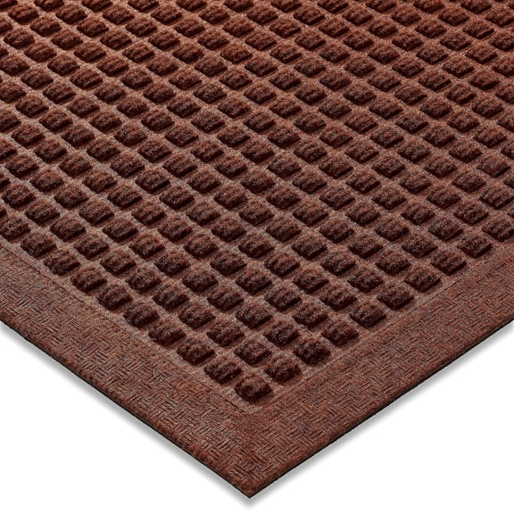 Ecomills Dirt Trapper Door Mat, Absorbent Indoor/Outdoor Entrance Mat, Low Profile, Rubber Backing, 24" x 36", Brown