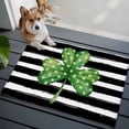thumbnail image 3 of St. Patrick's Day Entryway Rug 2'x3'&nbsp; Non Slip Front Door Mats, Lucky Shamrock Grass Black Stripes Entrance Rugs Indoor Outdoor Carpet, Washable Floor Mats Small Area Rug for Bedroom Kitchen, 3 of 8