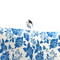thumbnail image 2 of Jordan Manufacturing 44" x 21" Suzie Wetland Blue Jacobean Rectangular Outdoor Chair Cushion with Ties and Hanger Loop, 2 of 9
