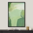 thumbnail image 2 of IDEA4WALL Framed Canvas Print Mint Green Paint Stroke Landscape Abstract Wall Art Modern Artwork Decor Bohemian Minimalism Relax/Zen for Living Room, Bedroom - Black 24"x36", 2 of 5