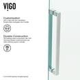 thumbnail image 5 of VIGO Powell 47 1/4 to 48 3/4 in. x 74 in. Frameless Hinged Shower Door in Chrome with Clear Glass and Handle, 5 of 10