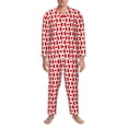 thumbnail image 3 of Fotbe Canada Pijama de Hombre con Estampado de Manga Larga, Conjunto de 2 Piezas, Ropa de Dormir Suave y Cómoda con Bolsillos-Small, 3 of 7