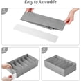 thumbnail image 5 of 4 Packs T-shirt Drawer Organizers for Clothing,6 Grids Compartment Wardrobe Storage Box, Washable Clothes Organizer for Folded Clothes, T-shirt, Legging, Silk Scarve, 5 of 14