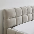 thumbnail image 6 of Queen Size Upholstered Bed Frame,No Box Spring Needed, Sturdy Solid Wood Platform Bed with Thick Chenille Fabric & Headboard , Easy Assembly, Modern Bedroom Upgrade, Durable Design, Beige, 6 of 7