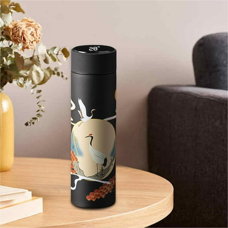 

Vacuum Sealed Insulated Water Bottle With Temperature Display For Cycling