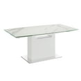 thumbnail image 2 of Talenti Casa OLIVIA dining table in white marbled porcelain top on glass with high gloss white lacquer base., 2 of 3