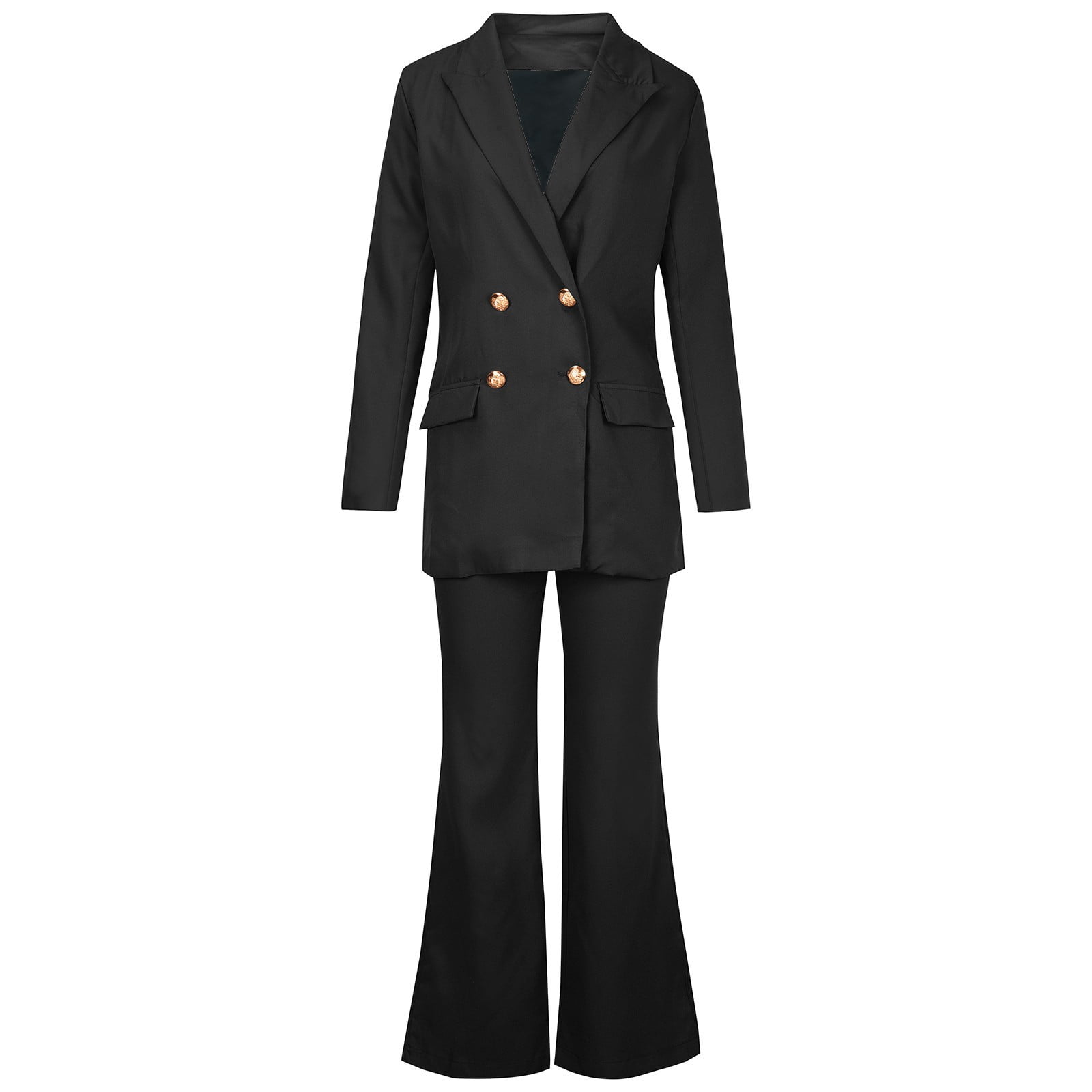 ibuvkizy Two Piece Sets for Women Clearance,Summer Casual Outfit Sets,Women Jogger Outfit Plus Size,Women's Long Sleeve Solid Suit Pants Casual Elegant Business Suit Sets,Womens Clothing