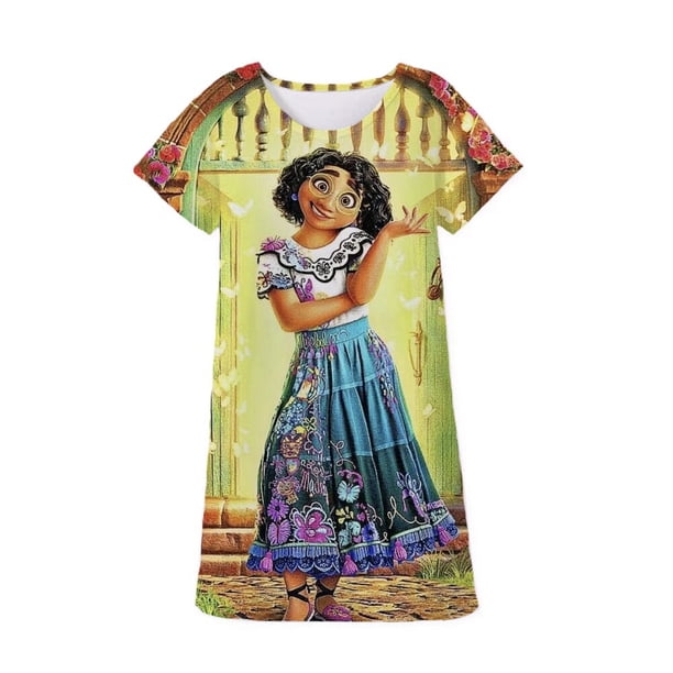 Disney sirena Ariel princesa camiseta vestido elegancia Kawaii océano pequeña sirena princesa dibujos animados hija del mar vestidos 4T Gao Jinjia LED