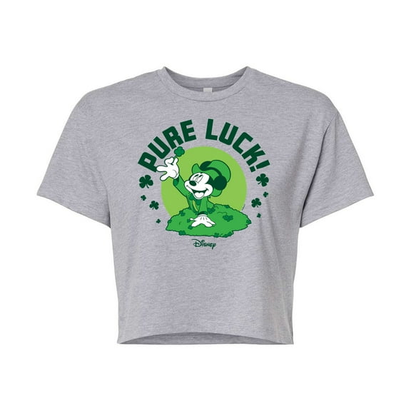 Disney - Pure Luck - Juniors Cropped Cotton Blend T-Shirt