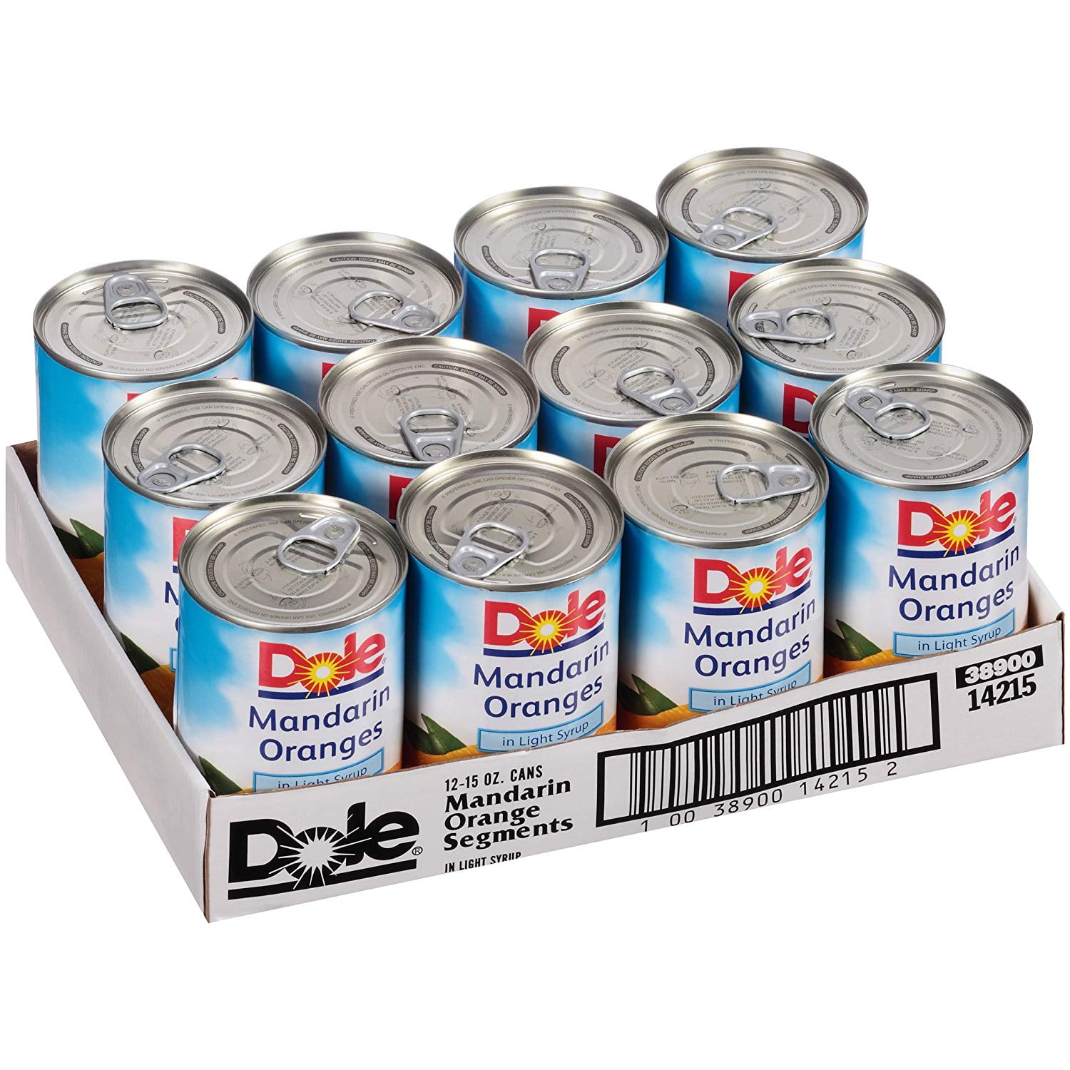 Dole Mandarin Oranges in Light Syrup, 15 Ounce Cans (Pack of 12