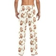 thumbnail image 2 of Men's Pajama Bottoms Monkey and Banana Men's Cotton Pajama Pants Men's Loose Printed Pajama Pants Casual Pants with Pockets, 2 of 6
