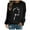 Black, variant on IROINNID Women's Long Sleeve Pullover Sweatshirt Round Neck Mid-Length Print Casual Autumn And Winter Cat Sweater, Pink