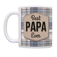 thumbnail image 2 of ThisWear Papa Mug Best Papa Ever Cup Papa Gifts Fathers Day Mug Papa Present Coffee Mug Blue Plaid, 2 of 4