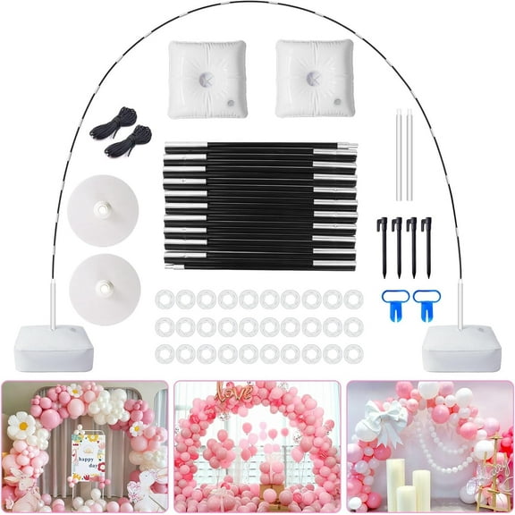 Balloon Arch Kit, 7.4ft Balloon Arch Stand Frame with Base: for Wedding Baby Shower Birthday Party Decorations