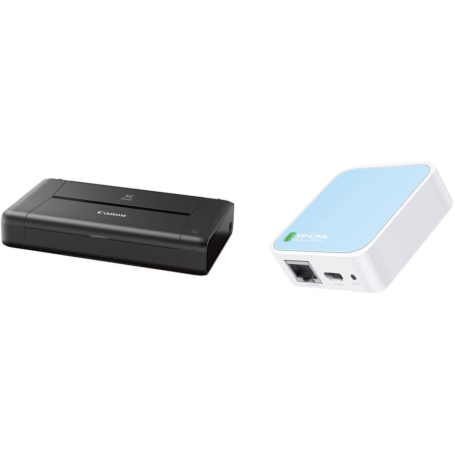 Canon 9596B002 Pixma Ip110 Wireless Mobile Printer and TP-Link Tl-Wr802N 300 Mbps Wireless N Nano Router by Canon