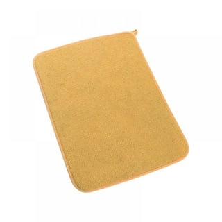Microfiber Dish Drying Mat Kitchen Sink Drainer Tea Towel-Yellow