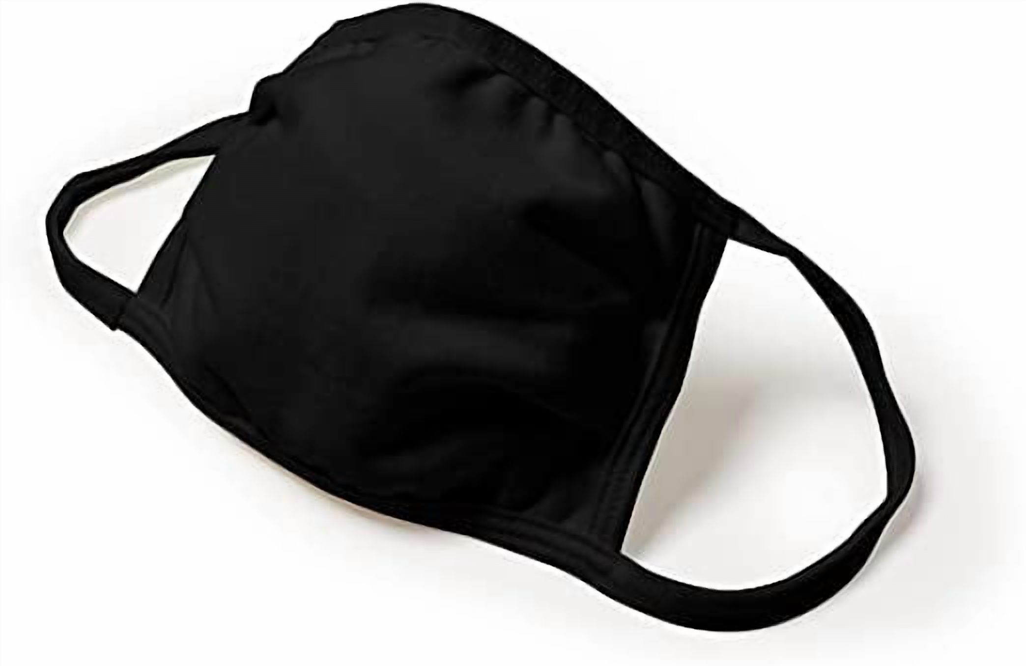 Hanes Wicking Cotton Masks, 10-Pack Black ONE SIZE Unisex