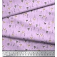 thumbnail image 3 of Soimoi Poly Georgette Fabric Artistic Tree,Reindeer & Fox Face Kids Print Fabric by The Yard 52 Inch Wide, 3 of 3