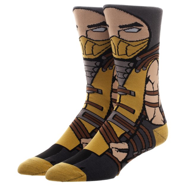 Chaussettes d'Animigos de Personnages de Mortal Kombat (Scorpion)