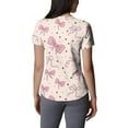 thumbnail image 4 of Womens Valentine Day Scrub Tops Love Heart Print Short Sleeve Medical Quick Dry Uniform Plus Size V Neck Nursing Scrub Tops with Pockets Pink S, 4 of 5